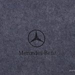 Karpet Mercedes Benz S-Class W221 S35- Tahun 2009 Bahan Beludru Premium Warna Abu-Abu Logo Bintang Tulisan Mercedes Benz - 2 Baris