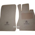 Karpet Mercedes Benz S-Class W221 Tahun 2008 Bahan Beludru Premium Warna Cream Logo Bintang Tulisan Mercedes Benz - 2 Baris