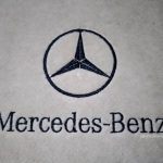 Karpet Mercedes Benz S-Class W221 Tahun 2008 Bahan Beludru Premium Warna Cream Logo Bintang Tulisan Mercedes Benz - 2 Baris