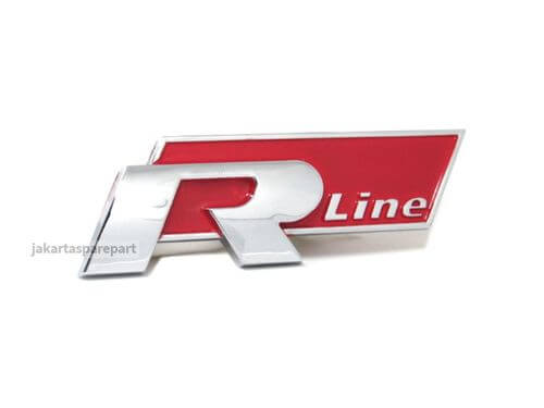 Emblem Tempel R Line Warna Merah Chrome