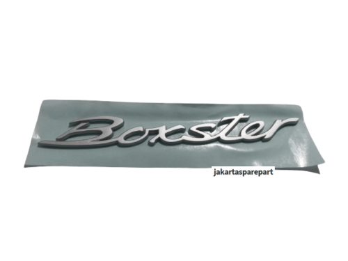 Emblem Tulisan Boxster Warna Satin Chrome Ukuran 18.5cm x 2.5cm