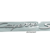 Emblem Tulisan Cayenne S Warna Satin Chrome Ukuran 23.5cm x 2.5cm