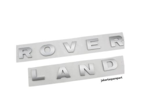 Emblem Tulisan Land Rover Warna Satin Chrome Bahan ABS