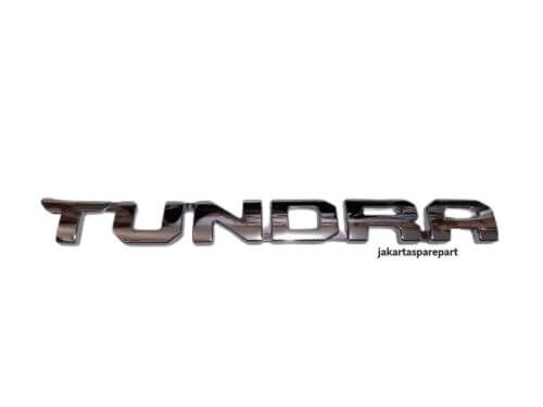 Emblem Tulisan TUNDRA Warna Chrome Ukuran 35.8x3.8cm