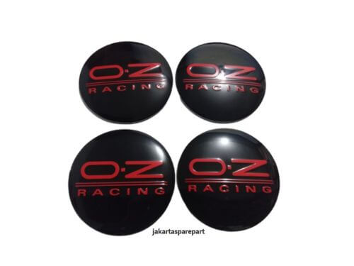 Emblem Velg OZ Racing Model Tempel Hitam Merah Ukuran 56mm